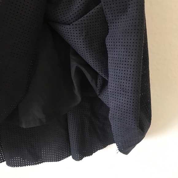 ZARA Deep Navy Midi Perforated Skirt - Picture 3 of 5